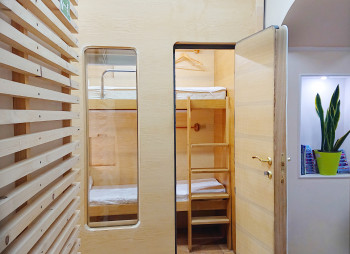 Capsule hostel AntiHostel Forrest in Lviv